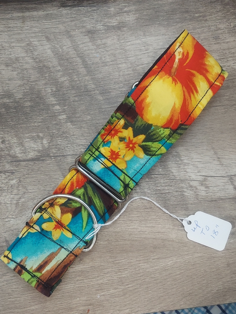 Custom Martingale Dog Collar Tropical Hibiscus Hawaiian Sighthound 2" Wide